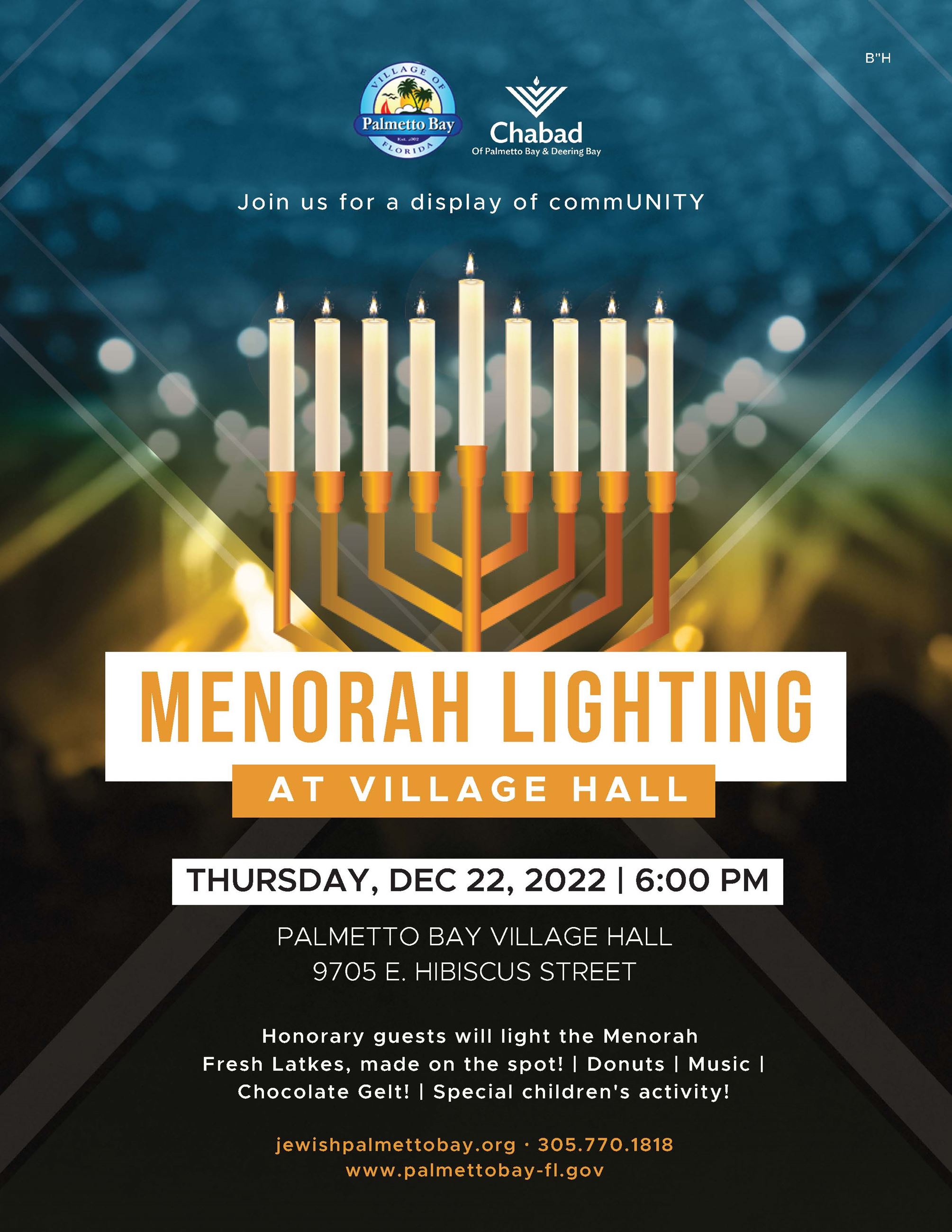 Menorah Lighting 2022 - Flyer