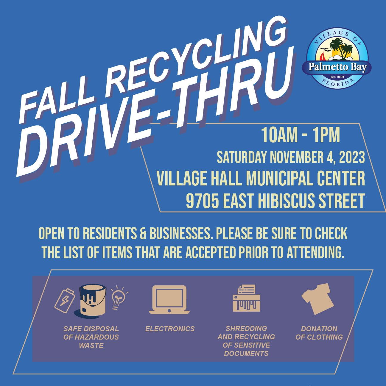 Recycling Drive Flyer 2023 new date square