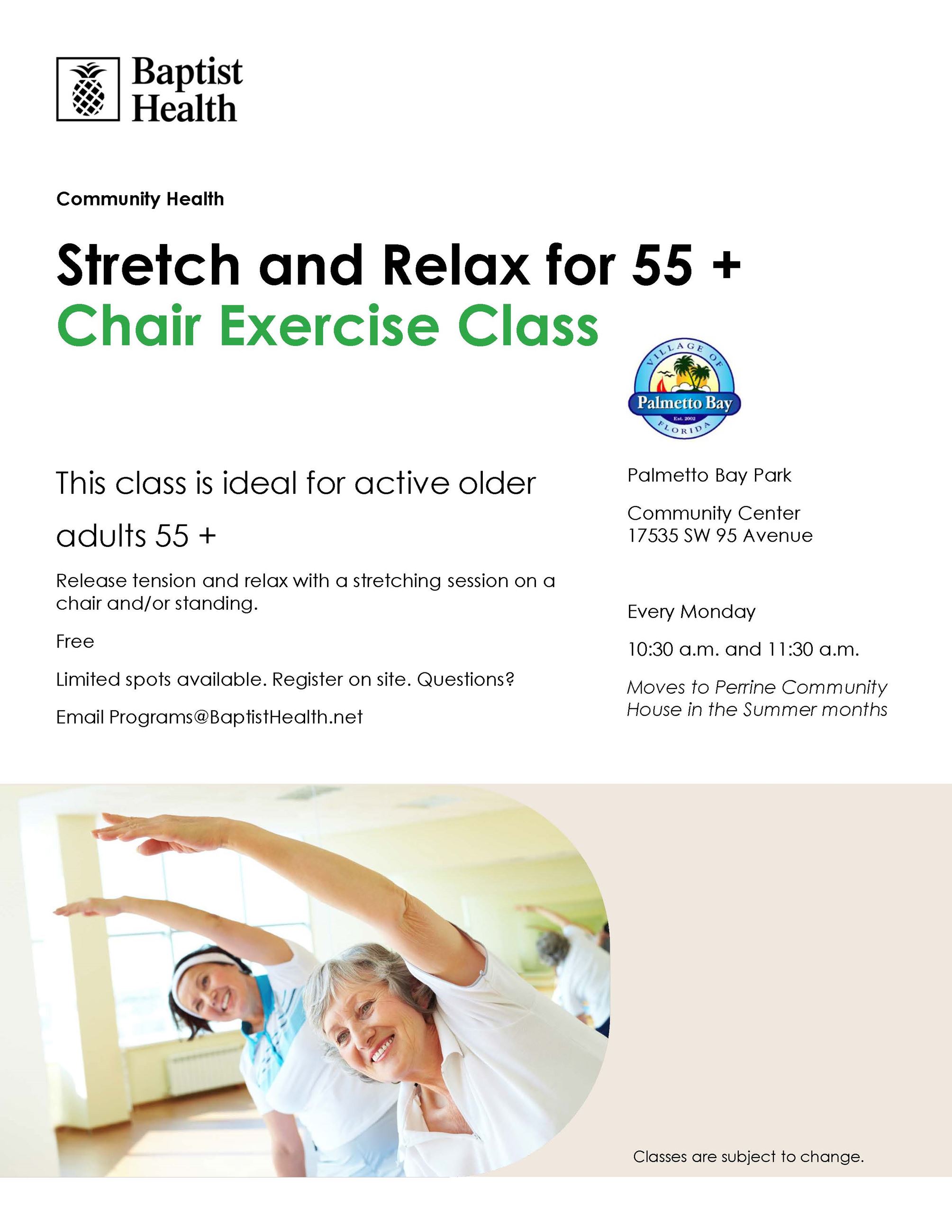 Stretch and Relax - Flyer (new time 2nd class)