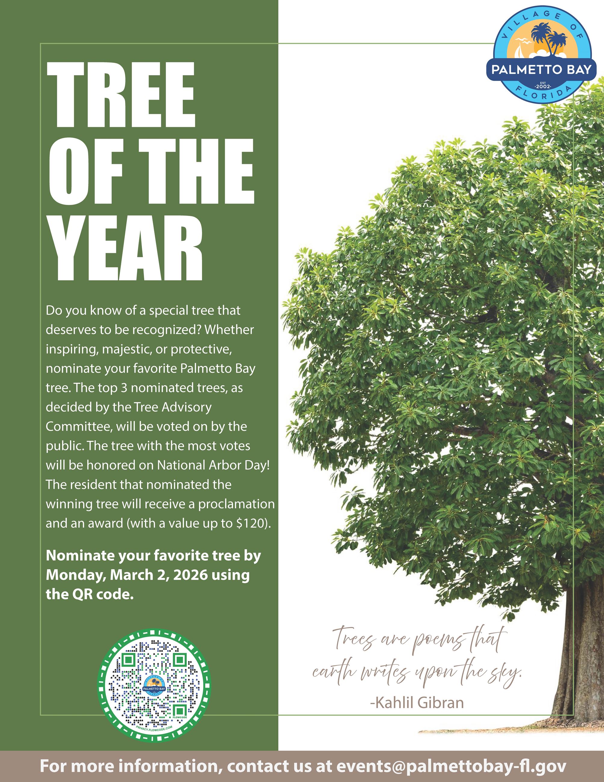 Tree Of The Year Flyer