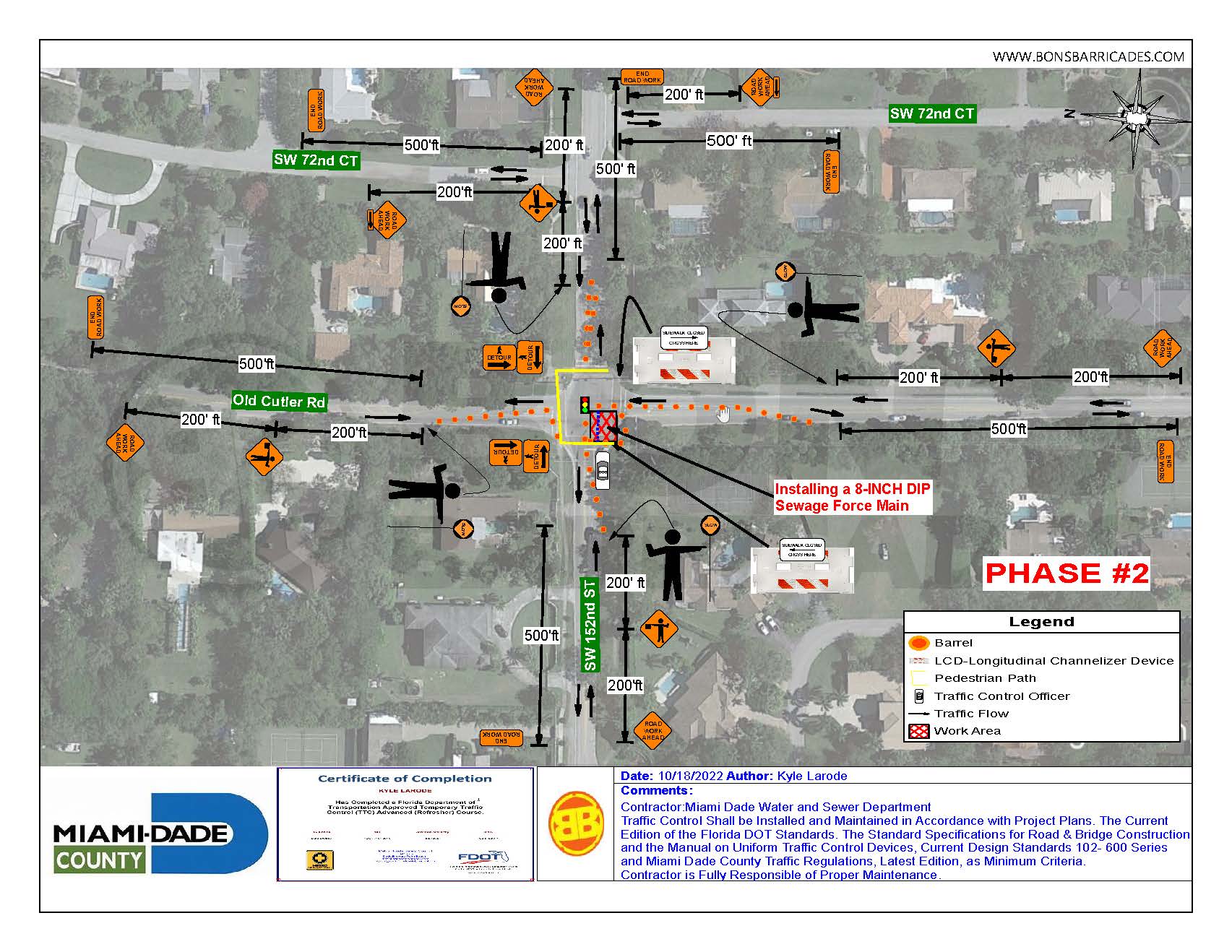 TCP Miami Dade SW 152nd ST Roundabout PHASE 2